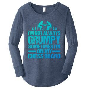 Funny Chess Grandpa Funny Retired Papa Gift Women's Perfect Tri Tunic Long Sleeve Shirt