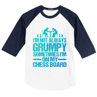 Funny Chess Grandpa Funny Retired Papa Gift Baseball Sleeve Shirt