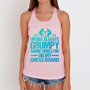 Funny Chess Grandpa Funny Retired Papa Gift Women's Knotted Racerback Tank