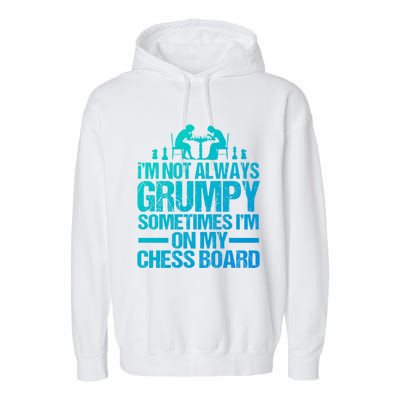 Funny Chess Grandpa Funny Retired Papa Gift Garment-Dyed Fleece Hoodie