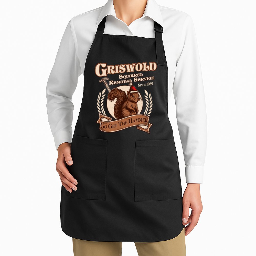 Funny Christmas Griswold Squirrel Removal Service Go Get The Hammer Apron
