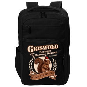 Funny Christmas Griswold Squirrel Removal Service Go Get The Hammer Impact Tech Backpack