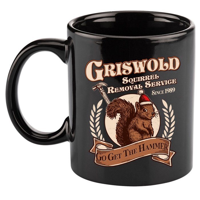 Funny Christmas Griswold Squirrel Removal Service Go Get The Hammer 11oz C Handle Ceramic Mug