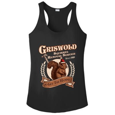 Funny Christmas Griswold Squirrel Removal Service Go Get The Hammer Ladies PosiCharge Competitor Racerback Tank
