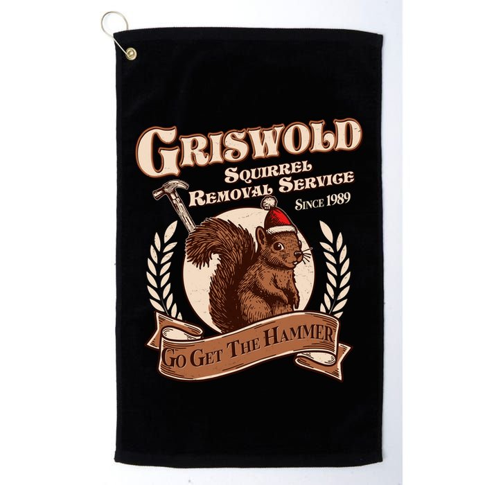 Funny Christmas Griswold Squirrel Removal Service Go Get The Hammer Golf Towel