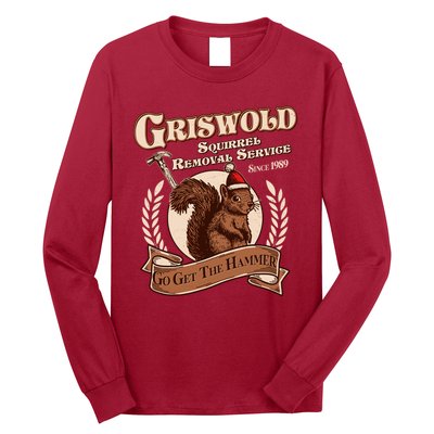 Funny Christmas Griswold Squirrel Removal Service Go Get The Hammer Long Sleeve Shirt
