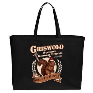 Funny Christmas Griswold Squirrel Removal Service Go Get The Hammer Cotton Canvas Jumbo Tote