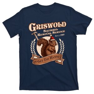 Funny Christmas Griswold Squirrel Removal Service Go Get The Hammer T-Shirt