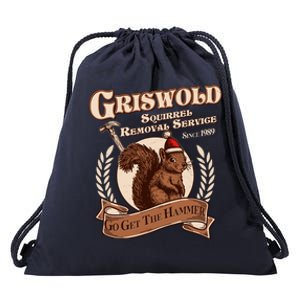 Funny Christmas Griswold Squirrel Removal Service Go Get The Hammer Drawstring Bag