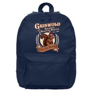 Funny Christmas Griswold Squirrel Removal Service Go Get The Hammer 16 in Basic Backpack