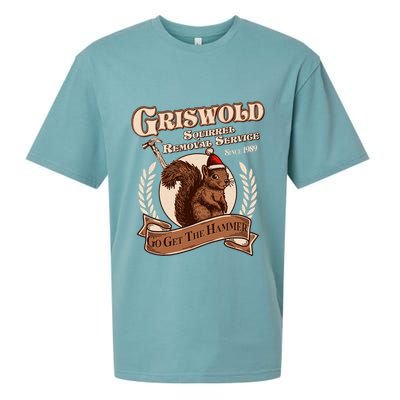 Funny Christmas Griswold Squirrel Removal Service Go Get The Hammer Sueded Cloud Jersey T-Shirt