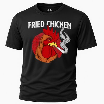 Fried Chicken Gangster Chickens Farm Owner Farmyard Farmer Cooling Performance Crew T-Shirt