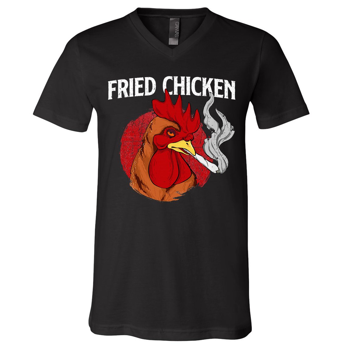 Fried Chicken Gangster Chickens Farm Owner Farmyard Farmer V-Neck T-Shirt