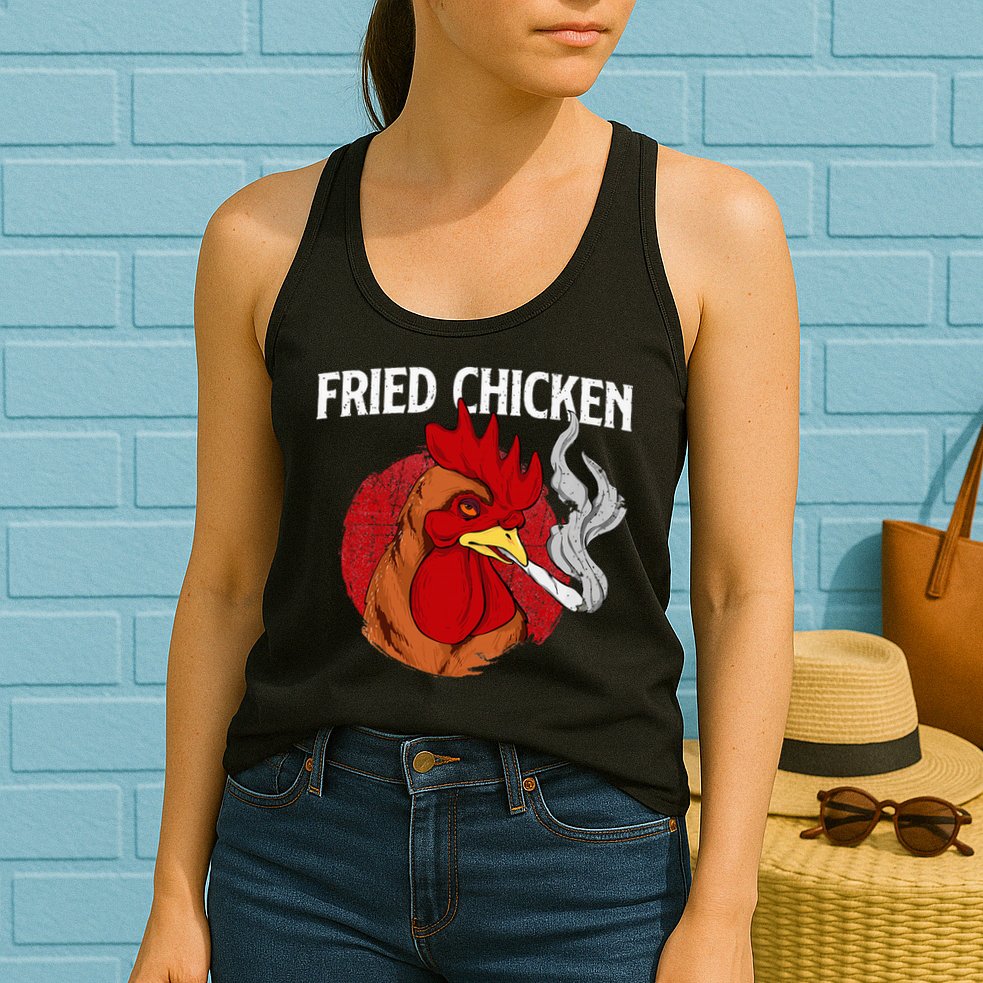 Fried Chicken Gangster Chickens Farm Owner Farmyard Farmer Womens Tank Top