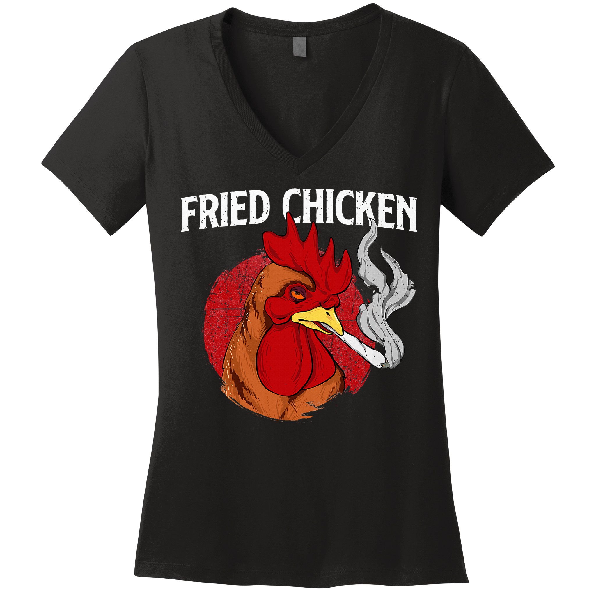 Fried Chicken Gangster Chickens Farm Owner Farmyard Farmer Women's V-Neck T-Shirt
