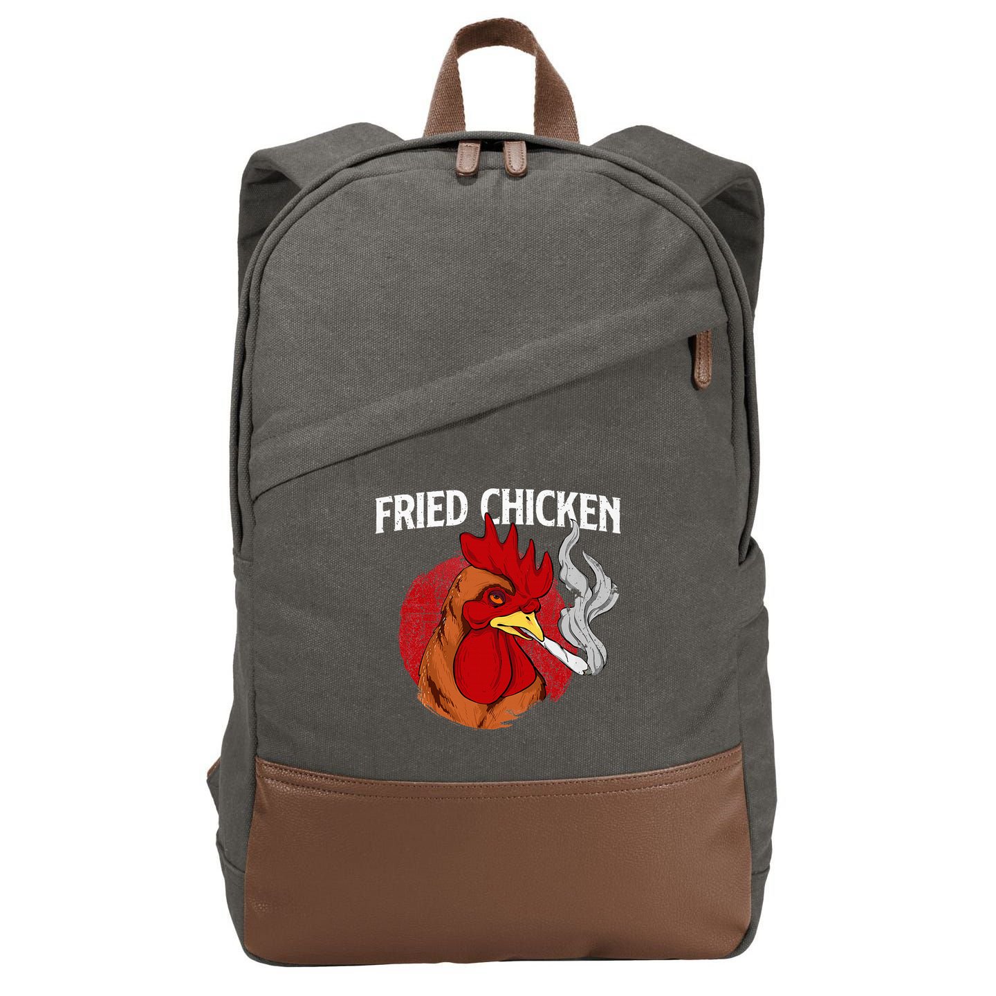 Fried Chicken Gangster Chickens Farm Owner Farmyard Farmer Cotton Canvas Backpack