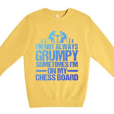 Funny Chess Grandpa Funny Retired Papa Gift Premium Crewneck Sweatshirt