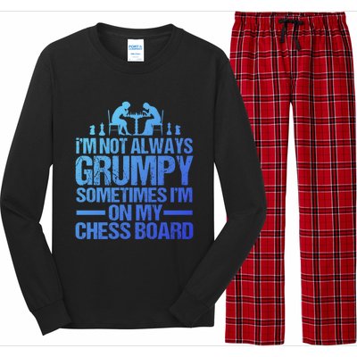 Funny Chess Grandpa Funny Retired Papa Gift Long Sleeve Pajama Set