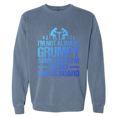 Funny Chess Grandpa Funny Retired Papa Gift Garment-Dyed Sweatshirt