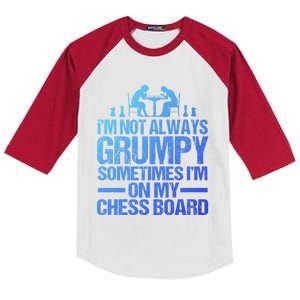 Funny Chess Grandpa Funny Retired Papa Gift Kids Colorblock Raglan Jersey