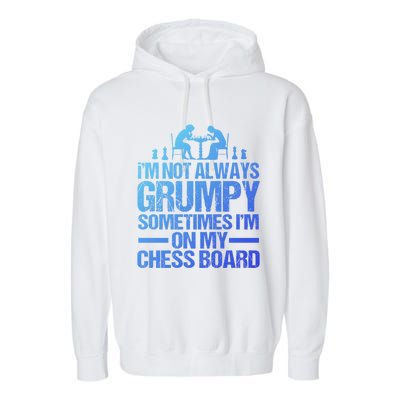 Funny Chess Grandpa Funny Retired Papa Gift Garment-Dyed Fleece Hoodie