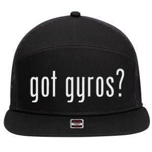 Funny Classic Got Gyros Retro Fun 7 Panel Mesh Trucker Snapback Hat