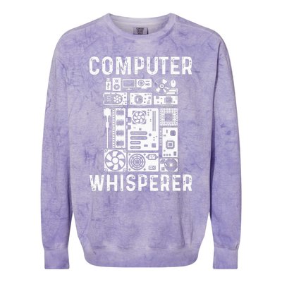 Funny Computer Geek Tech Nerd Gift  Cool Support Colorblast Crewneck Sweatshirt