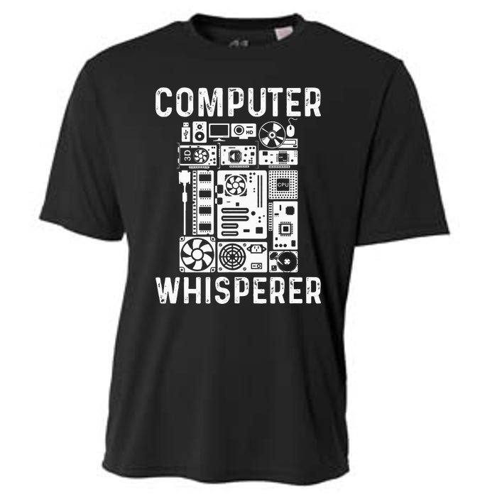 Funny Computer Geek Tech Nerd Gift  Cool Support Cooling Performance Crew T-Shirt