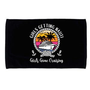 Funny Cruise Getting Nauti Gone Cruising Gift Microfiber Hand Towel