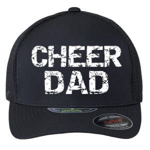 Father Cheerleading Gift From Cheerleader Daughter Cheer Dad Flexfit Unipanel Trucker Cap