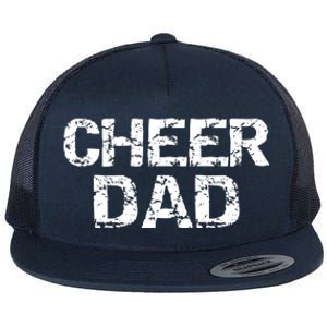 Father Cheerleading Gift From Cheerleader Daughter Cheer Dad Flat Bill Trucker Hat