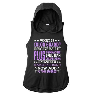 Funny Color Guard Flag School For Ns Women Ladies PosiCharge Tri-Blend Wicking Draft Hoodie Tank