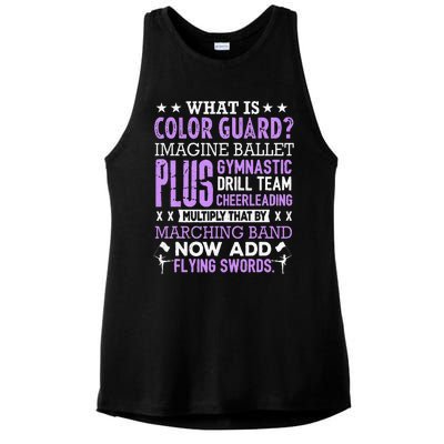 Funny Color Guard Flag School For Ns Women Ladies PosiCharge Tri-Blend Wicking Tank