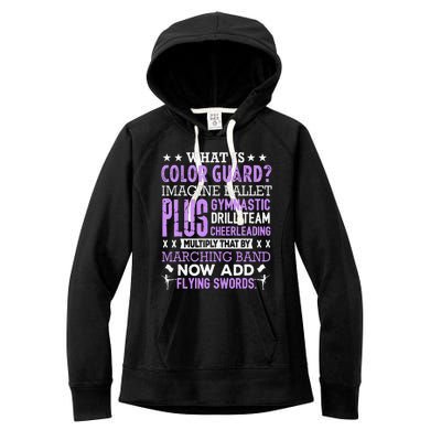 Funny Color Guard Flag School For Ns Women Women's Fleece Hoodie