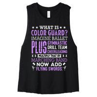 Funny Color Guard Flag School For Ns Women Women's Racerback Cropped Tank