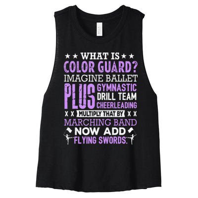 Funny Color Guard Flag School For Ns Women Women's Racerback Cropped Tank