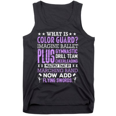 Funny Color Guard Flag School For Ns Women Tank Top