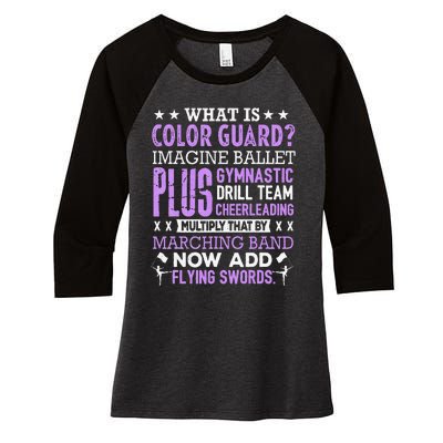 Funny Color Guard Flag School For Ns Women Women's Tri-Blend 3/4-Sleeve Raglan Shirt