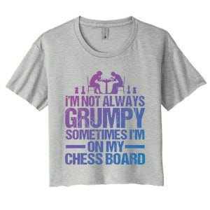 Funny Chess Grandpa Funny Retired Papa Gift Women's Crop Top Tee