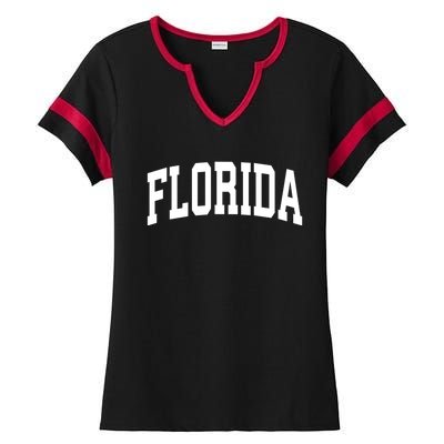 Florida Crewneck Gift Sports College Style State Funny Gift Ladies Halftime Notch Neck Tee