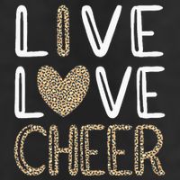 Funny Cheerleading Girls Leopard Cheetah Print Love Cheer 7 Panel Mesh Trucker Snapback Hat