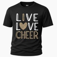 Funny Cheerleading Girls Leopard Cheetah Print Love Cheer Cooling Performance Crew T-Shirt