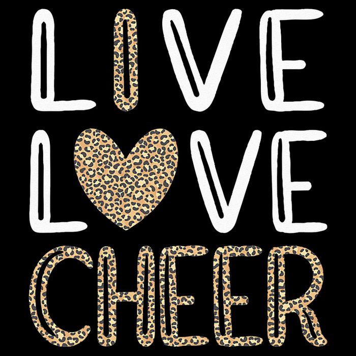 Funny Cheerleading Girls Leopard Cheetah Print Love Cheer Cooling Performance Crew T-Shirt