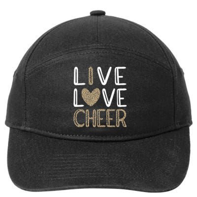 Funny Cheerleading Girls Leopard Cheetah Print Love Cheer 7-Panel Snapback Hat