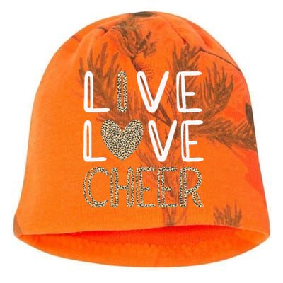 Funny Cheerleading Girls Leopard Cheetah Print Love Cheer Kati - Camo Knit Beanie