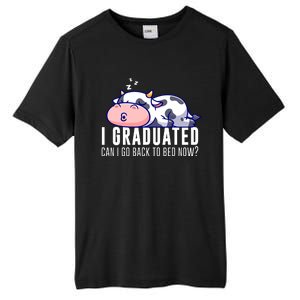 Funny Cow Graduation I Graduated Can I Go Back To Bed Now Tall Fusion ChromaSoft Performance T-Shirt