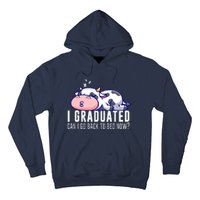 Funny Cow Graduation I Graduated Can I Go Back To Bed Now Hoodie