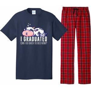 Funny Cow Graduation I Graduated Can I Go Back To Bed Now Pajama Set