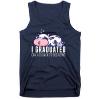 Funny Cow Graduation I Graduated Can I Go Back To Bed Now Tank Top