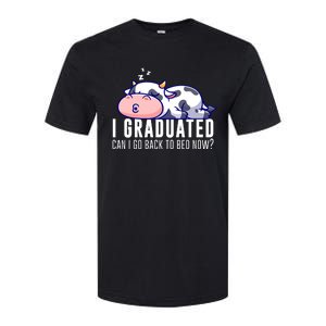 Funny Cow Graduation I Graduated Can I Go Back To Bed Now Softstyle CVC T-Shirt